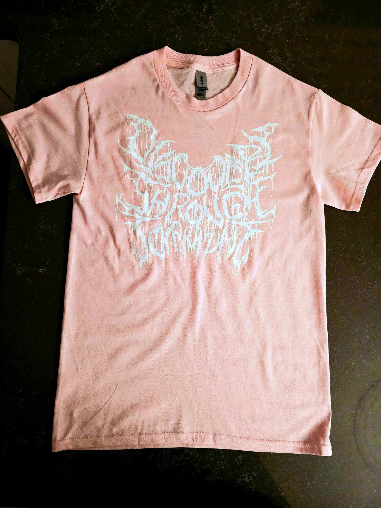 Discovery Through Torment WHITE LOGO variant short sleeve t-shirt